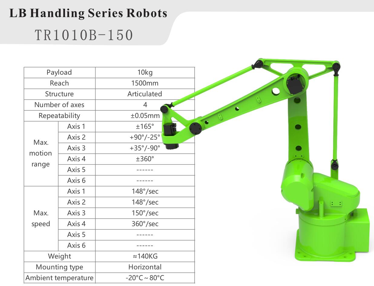 10kg Payload 4 Axis Industrial Robot